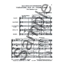 Eug&egrave;ne Bozza: Variations sur un Th&egrave;me libre Op.42 (Quintet-Wind)