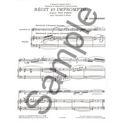 Marcel Dautremer: R&eacute;&ccedil;it et Impromptu, d'apr&egrave;s 'Pages d'Exil' (Clarinet & Piano)