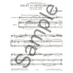 Marcel Dautremer: R&eacute;&ccedil;it et Impromptu, d'apr&egrave;s 'Pages d'Exil' (Clarinet & Piano)