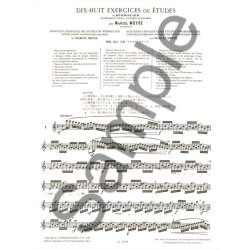 Marcel Mo&yuml;se: 18 Exercices ou Etudes de Berbiguier (Flute solo)