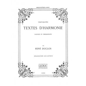 Duclos 24 Textes D'harmonie Faciles Et Progressifs Realisations Book