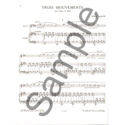 Jehan Ariste Alain: 3 Mouvements (Flute & Piano)