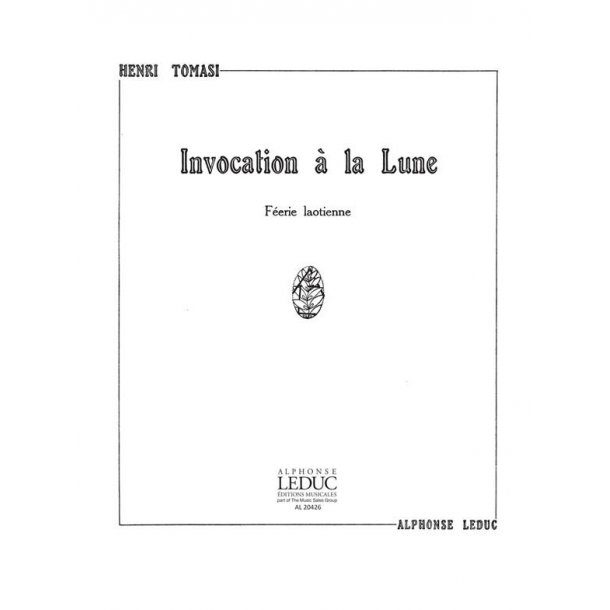 Henri Tomasi: Invocation &agrave; la Lune (low) (Voice & Piano)