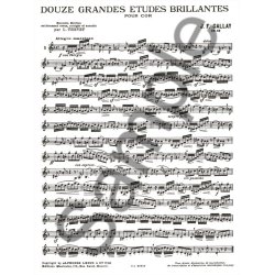 Gallay Thevet 12 Grandes Etudes Brillantes Op 43 Horn Book