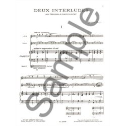 Jacques Ibert: 2 Interludes (Trio - Mixed)