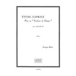 Ibert Etude Caprice Pour Un Tombeau De Chopin Cello Solo Book