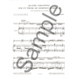 Marcel Bitsch: 4 Variations sur un Th&egrave;me de Scarlatti (Trumpet & Piano)