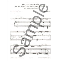 Marcel Bitsch: 4 Variations sur un Th&egrave;me de Scarlatti (Trumpet & Piano)