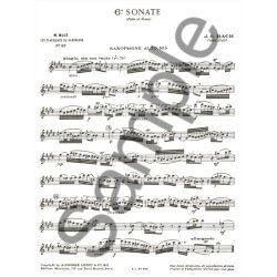 Johann Sebastian Bach: Sonata pour Fl&ucirc;te No.6 (Classiques No.92) (Saxophone-Alto & Piano)