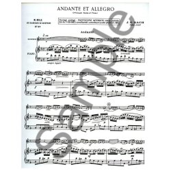 Johann Sebastian Bach: Andante et Allegro (Classiques No.97) (Saxophone-Alto & Piano)