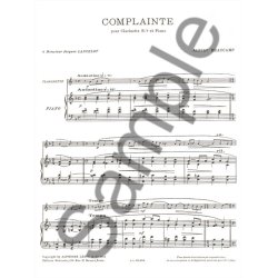 Albert Beaucamp: Complainte (Clarinet & Piano)