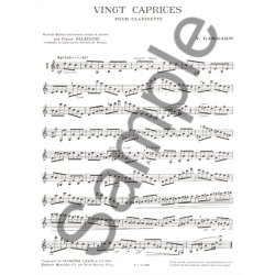 Vincenzo Gambaro: 20 Caprices (Clarinet solo)