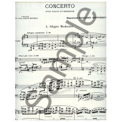 Raymond Gallois-Montbrun: Concerto (Violin & Piano)