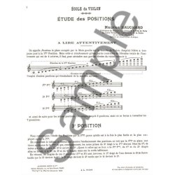 M. Hauchard: Etude m&eacute;thodique des Positions Vol.1: 3rd Position (Violin solo)