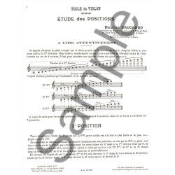 M. Hauchard: Etude m&eacute;thodique des Positions Vol.1: 3rd Position (Violin solo)