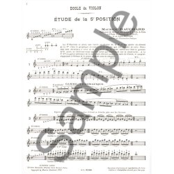 M. Hauchard: Etude m&eacute;thodique des Positions Vol.3: 5th & 1/2 Positions (Violin solo)