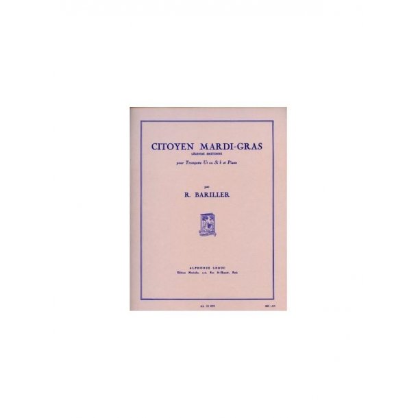 Robert Bariller: Citoyen Mardi-gras, Lgende bretonne (Trumpet &amp; Piano)