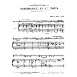 Gabriel Grovlez: Sarabande Et Allegro (Oboe)