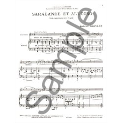 Gabriel Grovlez: Sarabande Et Allegro (Oboe)