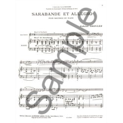 Gabriel Grovlez: Sarabande Et Allegro (Oboe)