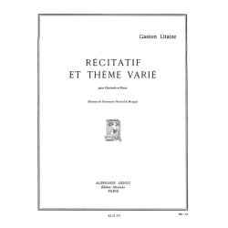 Gaston Litaize: R&eacute;citatif et Th&egrave;me vari&eacute; (Clarinet & Piano)