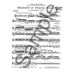 Gaston Litaize: R&eacute;citatif et Th&egrave;me vari&eacute; (Clarinet & Piano)