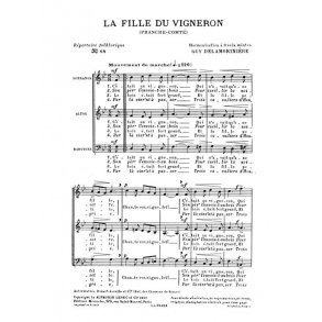 Delamoriniere Repertoire Folklorique No68 La Fille Du Vigneron 3pt Bk