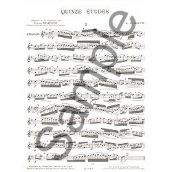 Johann Sebastian Bach: 15 Etudes (Clarinet solo)