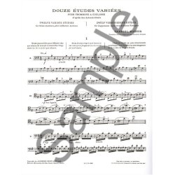 Gabriel Masson: 12 Etudes vari&eacute;es (Trombone solo)