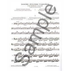 Gabriel Masson: 12 Etudes vari&eacute;es (Trombone solo)