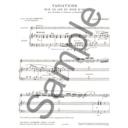 Louis Cahuzac: Variations sur un Air du Pays d'Oc (Clarinet & Piano)