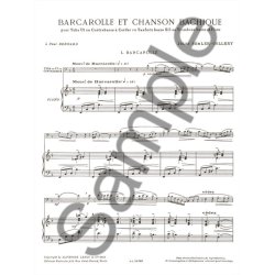 Jules Semler-Collery: Barcarolle Et Chanson Bacchique