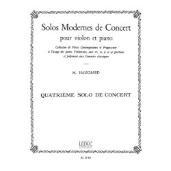 M. Hauchard: Solos modernes de Concert No.4 (1&egrave;re Position) (Violin & Piano)