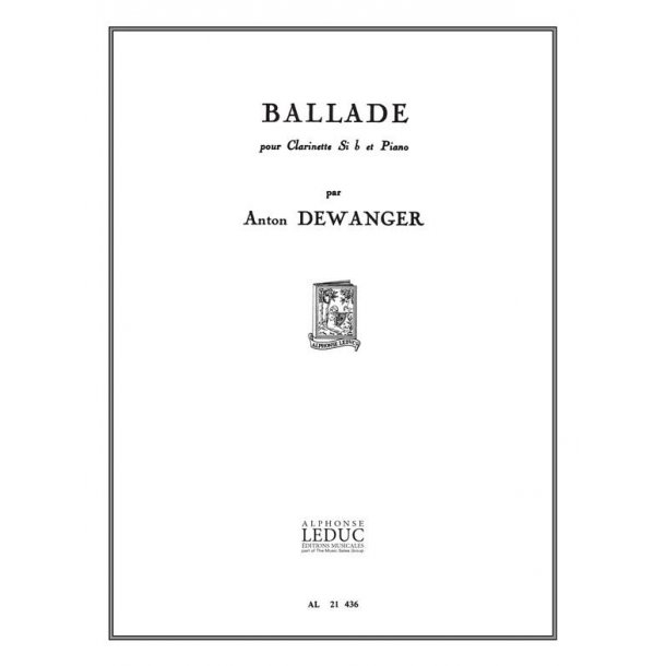 Anton Dewanger: Ballade Op.88 (Clarinet & Piano)