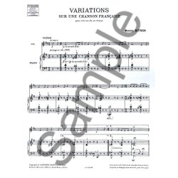 Marcel Bitsch: Variations sur un Chanson fran&ccedil;aise (Horn & Piano)