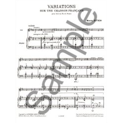 Marcel Bitsch: Variations sur un Chanson fran&ccedil;aise (Horn & Piano)