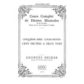 Becker Cours Complet De Dictees Bl784 Cours Moyen 5eme Serie 2vce Bk