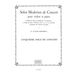 Raymond Gallois-Montbrun: Solos modernes de Concert No.5 (Violin & Piano)