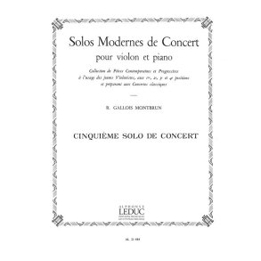 Raymond Gallois-Montbrun: Solos modernes de Concert No.5 (Violin & Piano)