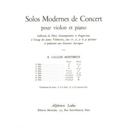 Raymond Gallois-Montbrun: Solos modernes de Concert No.7 (Violin & Piano)