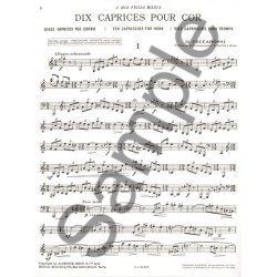 Domenico Ceccarossi: 10 Caprices (Horn solo)