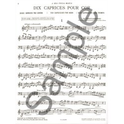 Domenico Ceccarossi: 10 Caprices (Horn solo)