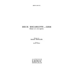 Bariller Petit Zoo No.2 Deux Escargots 3 Part A Cappella