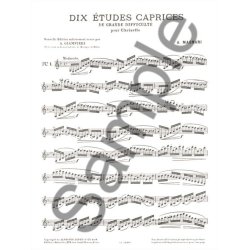 Aurelio Magnani: 10 Etudes-Caprices de grande Difficult&eacute; (Clarinet solo)