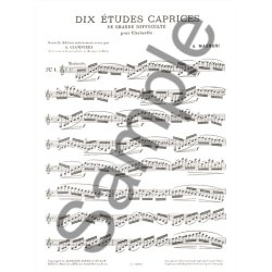 Aurelio Magnani: 10 Etudes-Caprices de grande Difficult&eacute; (Clarinet solo)
