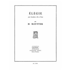 Hermann Reutter: El&eacute;gie (Saxophone-Alto & Piano)