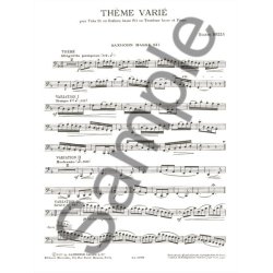 Eug&egrave;ne Bozza: Th&egrave;me Vari&eacute; (Bass Trombone and Piano)