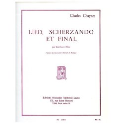 Chaynes Charles Lied Scherzando Et Final Double Bass &amp; Piano Book