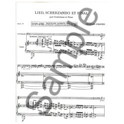 Chaynes Charles Lied Scherzando Et Final Double Bass &amp; Piano Book