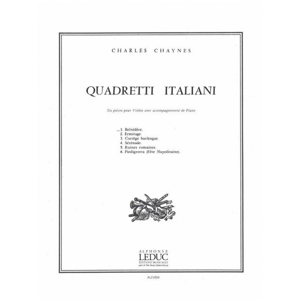 Charles Chaynes: Quadretti italiani No.1: Belv&eacute;d&egrave;re (Violin & Piano)